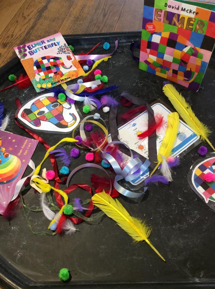 Elmer Activity Tray | Nursery Reading | Preschool | Childcare Berkshire